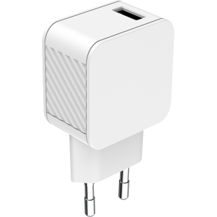 Chargeur maison USB A 2.4A IC Smart Blanc Bigben