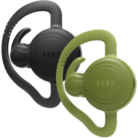 Oreillettes Bluetooth noires et vertes Bonx 