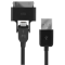 Câble USB/micro USB noir avec adaptateur 30 broches Apple