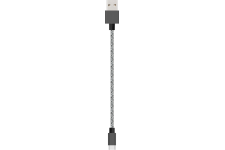 Câble tissé USB A/USB C 2 m 3A Noir Bigben