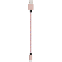 Câble tissé USB A/USB C 2 m 3A Rose Bigben