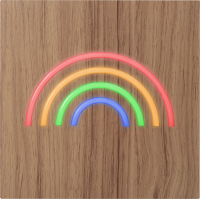 Enceinte Bluetooth® avec chargeur sans fil - Modèle Néon L Rainbow ColorLight