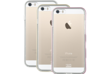 Lot de 3 : 3X bumpers Colorblock rose, doré et blanc pour iPhone 5/5S/SE