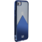 Coque souple transparente et métal bleu Colorblock pour iPhone SE (2020)/8/7/6S/