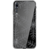 Coque rigide transparente Flocons de Neige pour Huawei P20 Pro