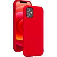 Coque Silicone SoftTouch Rouge pour iPhone 12 / 12 Pro Bigben