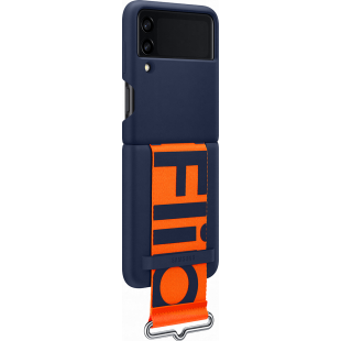 Coque Samsung G Z Flip 3 Silicone avec lanière Bleue Samsung
