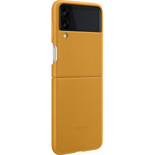 Coque en Cuir pour Samsung G Z Flip 3 Moutarde Samsung