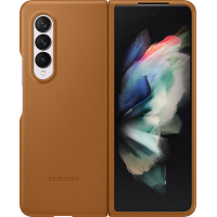 Coque en Cuir pour Samsung G Z Fold 3 Marron Samsung