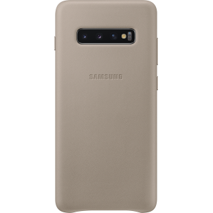 Coque en Cuir pour Samsung G S10 Plus Grise Samsung