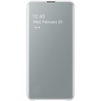 Etui à rabat Clear View Cover Samsung EF-ZG970CW blanc pour Samsung Galaxy S10e 