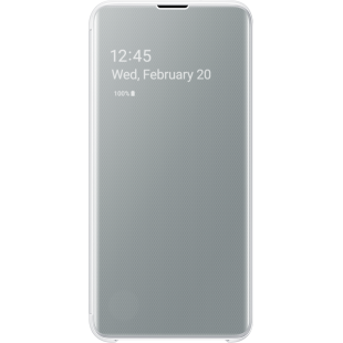 Etui à rabat Clear View Cover Samsung EF-ZG970CW blanc pour Samsung Galaxy S10e 