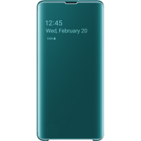 Etui à rabat Clear View Cover Samsung EF-ZG975CG vert pour Samsung Galaxy S10+