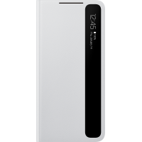 Folio Clear View Cover Gris Clair pour Samsung G S21+ 5G Samsung
