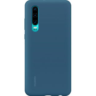 Coque rigide finition soft touch bleue pour Huawei P30