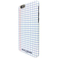 Coque semi-rigide à carreaux Ines de la Fressange blanche pour iPhone 6/6S