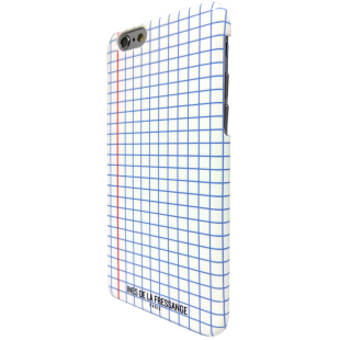 Coque semi-rigide à carreaux Ines de la Fressange blanche pour iPhone 6/6S