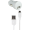 Mini chargeur allume-cigare 1A blanc micro USB