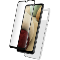 Pack Coque souple Transparente + Protège-écran 2.5D en Verre trempé pour G A12 Samsung Bigben