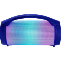 Enceinte Bluetooth® avec effets lumineux PARTY LITE avec micro et Poignée Bleue Bigben