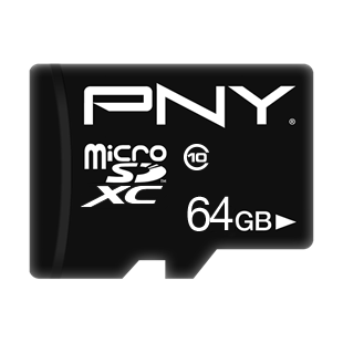 Carte mémoire microSDXC Performance Plus 64GB PNY