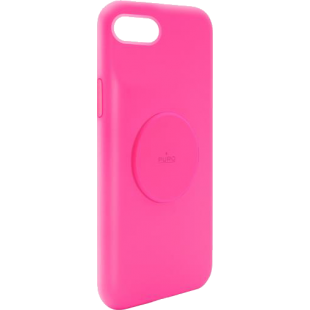 Coque Apple iPhone 6/7/8/SE/SE22 Silicone Icon aimantée Fuchsia Fluo Puro