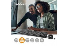 Kit clavier et souris Sans Fil Connexion souris et clavier: USB 800 / 1200 / 1600 dpi PPP (DPI) réglable QWERTY