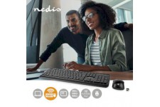 Kit clavier et souris Sans Fil Connexion souris et clavier: USB 800 / 1200 / 1600 dpi PPP (DPI) réglable AZERTY