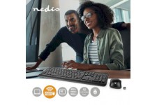 Kit clavier et souris Sans Fil Connexion souris et clavier: USB 800 / 1200 / 1600 dpi PPP (DPI) réglable AZERTY