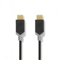 Câble USB USB 3.2 Gen 1 USB-C™ Mâle USB-C™ Mâle 4K@60Hz 5 Gbps Plaqué or 2.00 m Rond PVC Noir