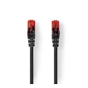 Câble Cat 6 RJ45 Male RJ45 Male U/UTP 20 m Dehors Rond PVC Noir