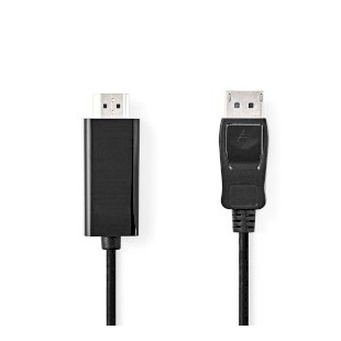 Câble Display Port DisplayPort Mâle HDMI™ Connecteur 4K@30Hz Plaqué nickel 1.00 m Rond PVC Anthracite