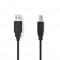 Câble USB USB 2.0 USB-A Mâle USB-B Mâle 480 Mbps Plaqué nickel 1.00 m Rond PVC Noir