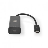 Adaptateur USB USB 3.2 Gen 1 USB-C™ Mâle Mini DisplayPort Femelle 0.20 m Rond Plaqué nickel PVC Noir