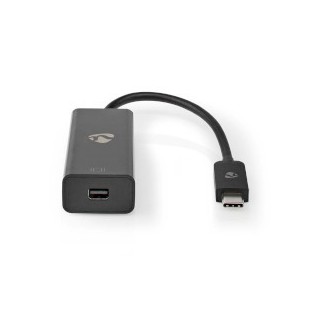 Adaptateur USB USB 3.2 Gen 1 USB-C™ Mâle Mini DisplayPort Femelle 0.20 m Rond Plaqué nickel PVC Noir