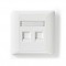 Plaque frontale réseau Keystone Plaque Frontale RJ45 2-Port port(s) ABS Blanc