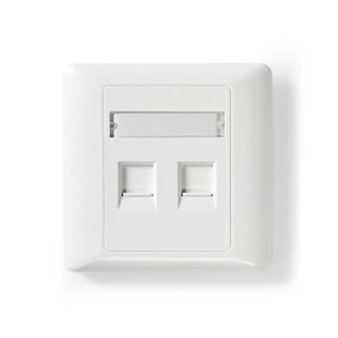 Plaque frontale réseau Keystone Plaque Frontale RJ45 2-Port port(s) ABS Blanc