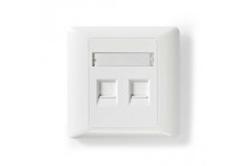 Plaque frontale réseau Keystone Plaque Frontale RJ45 2-Port port(s) ABS Blanc