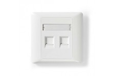 Plaque frontale réseau Keystone Plaque Frontale RJ45 2-Port port(s) ABS Blanc