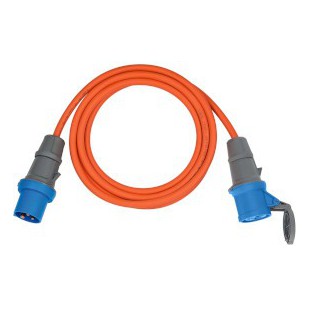 Câble d'extension CEE 5m (Câble d'extension de camping H07RN-F 3G2.5 en orange avec fiche CEE)