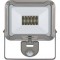 Spot LED JARO 5050 P (extérieur montage mural, 50Wm, 4400lm, 6500K, IP54, détecteur de mouvement, aluminium haute qualité)