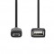 Adaptateur Micro-B USB USB 2.0 USB Micro-B mâle USB-A Femelle 480 Mbps 0.20 m Rond Plaqué nickel PVC Noir