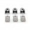 Connecteur RJ45 RJ45 Pass Through FTP solide/toroné CAT6 Droit Plaqué or 10 pièces PVC Blanc / Gris / Noir