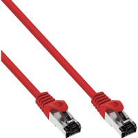 Câbles de patch Inline® S / FTP PIMF CAT.8.1 Halogène sans halogène 2000 MHz rouge 0,25 m