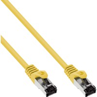 Câbles de patch Inline® S / FTP PIMF CAT.8.1 Halogène gratuit 2000 MHz jaune 0,25m