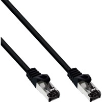 Câbles de patch Inline® S / FTP PIMF CAT.8.1 Halogène gratuit 2000 MHz noir 0,3 m