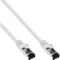 Câbles de patch Inline® S / FTP PIMF CAT.8.1 Halogène sans halogène 2000 MHz blanc 0,3 m