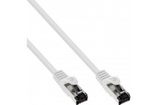 Câbles de patch Inline® S / FTP PIMF CAT.8.1 Halogène gratuit 2000 MHz blanc 0,25 m