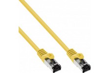 Câbles de patch Inline® S / FTP PIMF CAT.8.1 Halogène gratuit 2000 MHz jaune 0,3m