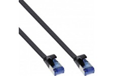 Câble de patch plat en ligne®, u / ftp, cat.6a, TPE sans halogène, noir, 15m